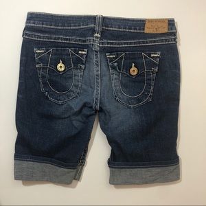 True Religion Shorts - TRUE RELIGION jean Bermuda shorts long cuffed 31 True Religion Shorts - TRUE RELIGION jean Bermuda shorts long cuffed 31